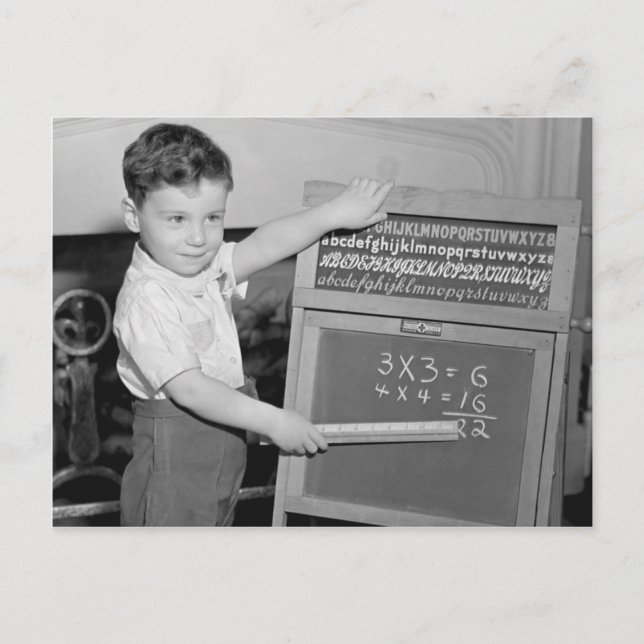 Carte Postale Les maths sont faciles (Devant)