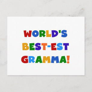 Carte Postale Les meilleures couleurs vives Gramma du monde