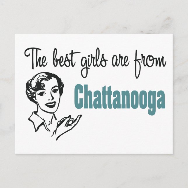 Carte Postale Les meilleures filles sont de Chattanooga (Devant)