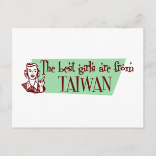 Carte Postale Les meilleures filles viennent de Taïwan