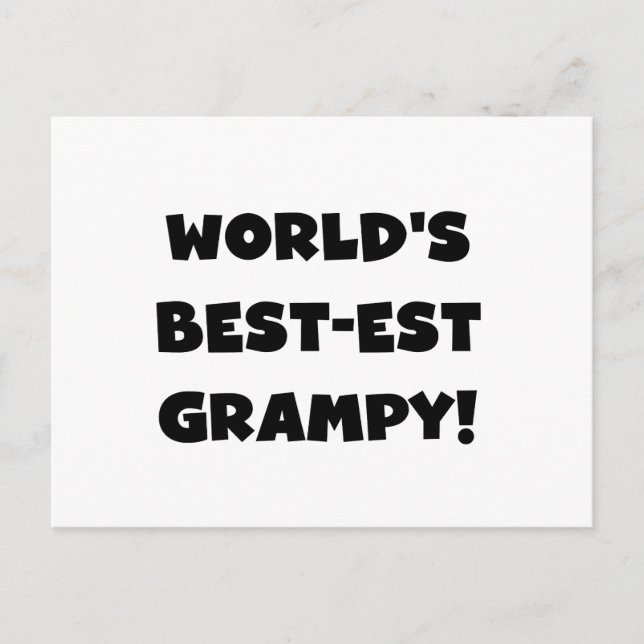 Carte Postale Les meilleurs cadeaux Grampy du monde de Black Tex (Devant)