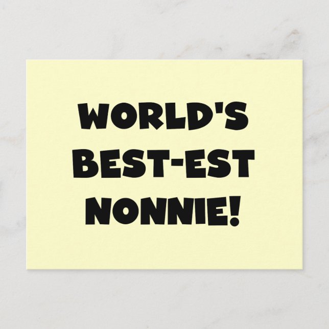 Carte Postale Les meilleurs cadeaux Nonnie du monde de Black Tex (Devant)