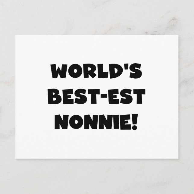 Carte Postale Les meilleurs cadeaux Nonnie du monde de Black Tex (Devant)