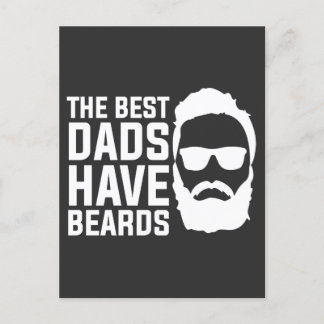 Carte Postale Les meilleurs papas ont des barbes Fête des pères 