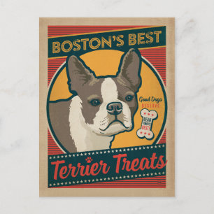 Carte Postale Les meilleurs soins Terrier de Boston