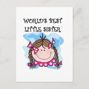 Carte Postale Les Meilleurs T-shirts Brunette World pour petite 