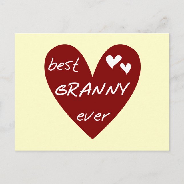 Carte Postale Les meilleurs T-shirts et cadeaux de mamie de (Devant)