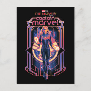 Carte Postale Les merveilles Capitaine Marvel Caractère Graphiqu