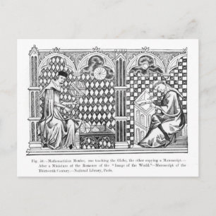 Carte Postale Les moines mathématiciens : un enseignant au Globe