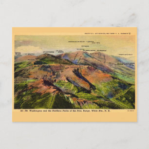 Carte Postale Les Montagnes Blanches du New Hampshire 
