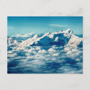 Carte Postale Les montagnes de l'Himalaya dans les nuages Ciel b