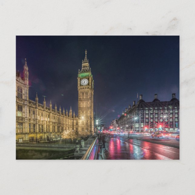 Carte Postale Les monuments | Big Ben la nuit (Devant)