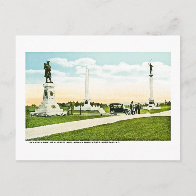 Carte Postale Les monuments d'Antietam, Maryland (Devant)