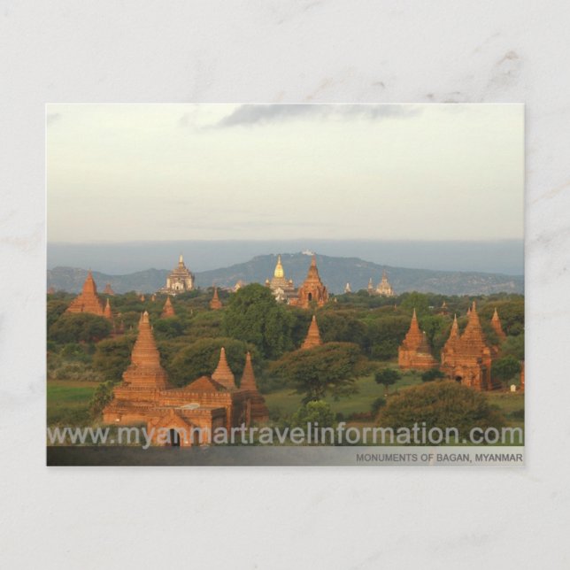 Carte Postale Les monuments de Bagan (Devant)