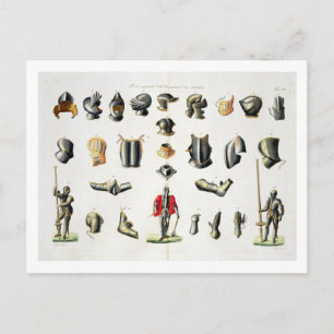 Carte Postale Les morceaux distincts de l'armure d'un chevalier,