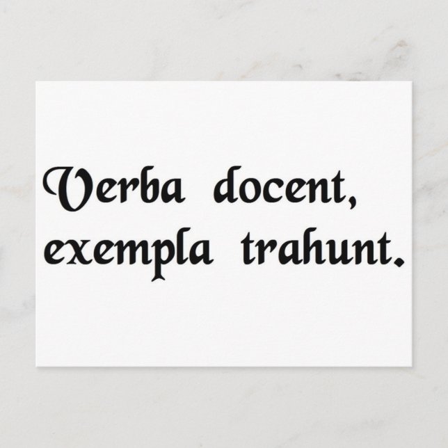 Carte Postale Les mots donnent des instructions, les exemples do (Devant)