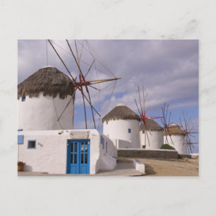 Carte Postale Les moulins à vent de Mykonos sur les îles grecque