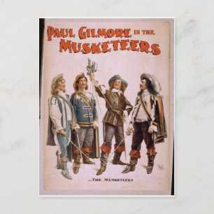 Carte Postale Les mousquetaires, Théâtre Rétro "Paul Gilmore"