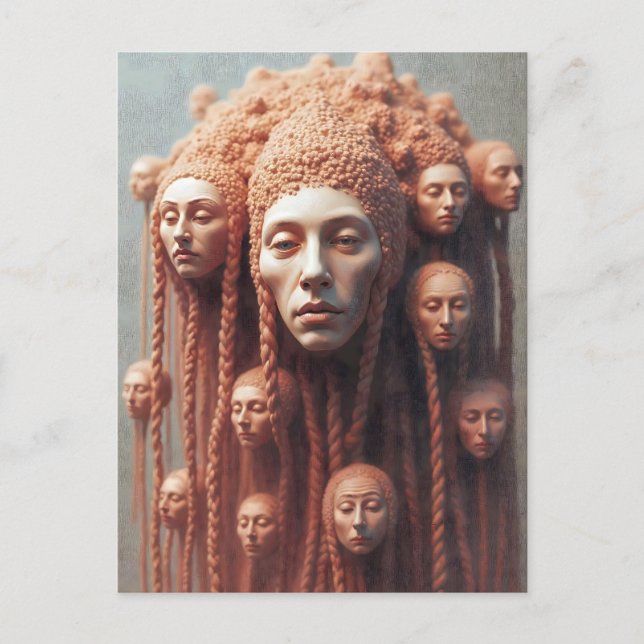 Carte Postale Les multiples visages dans (Devant)