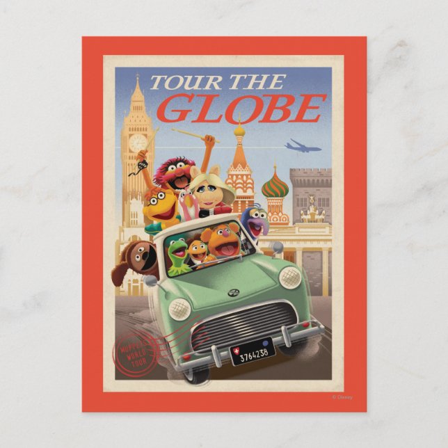 Carte Postale Les Muppets font le tour du monde (Devant)