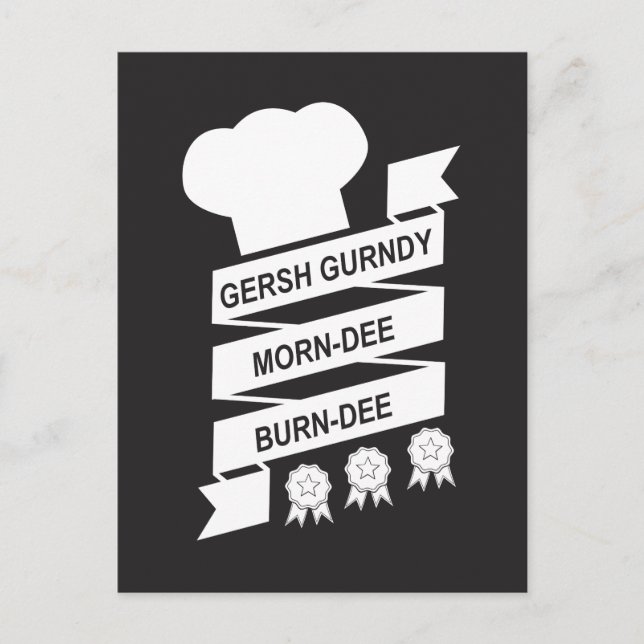 Carte Postale Les Muppets | Gersh Gurndy Morn-Dee Burndee (Devant)