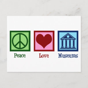 Carte Postale Les musées Peace Love
