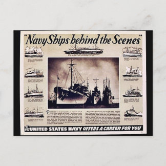 Carte Postale Les Navires De La Marine Derrière Les Scènes