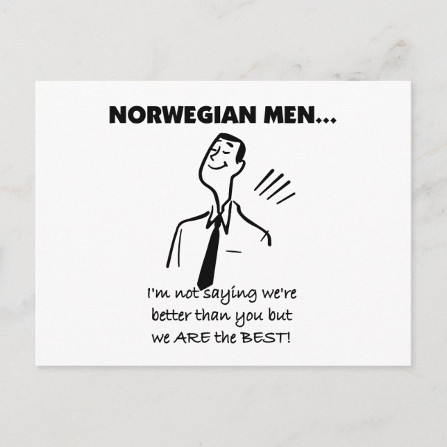 Carte Postale Les Norvégiens Sont Les Meilleurs (Devant)