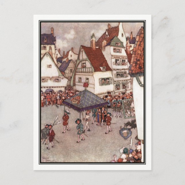 Carte Postale Les nouveaux habits de l'empereur par Edmund Dulac (Devant)