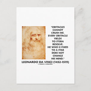 Carte Postale Les Obstacles Ne Peuvent Pas M'Écraser Fixé À Un D