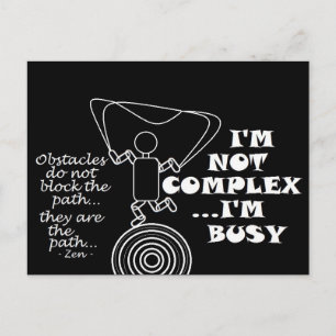 Carte Postale Les obstacles zen ne bloquent pas le chemin - Je n
