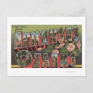 Carte Postale Les Ozarks, Arkansas - Grandes Scènes de lettres