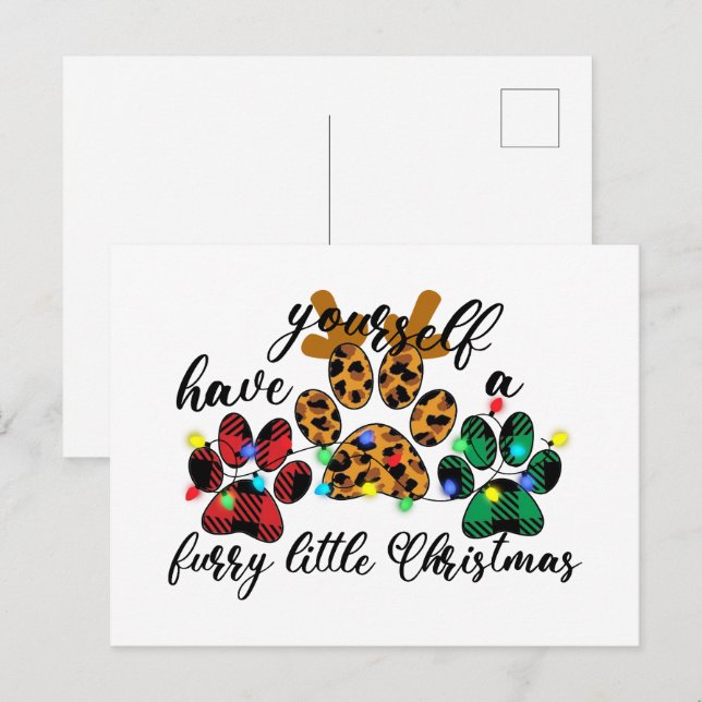 Carte Postale Les Paniers Pour Animaux Se Faire Un Petit Noël Fu (Devant / Derrière)