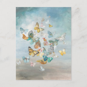 Carte Postale Les papillons dans les nuages