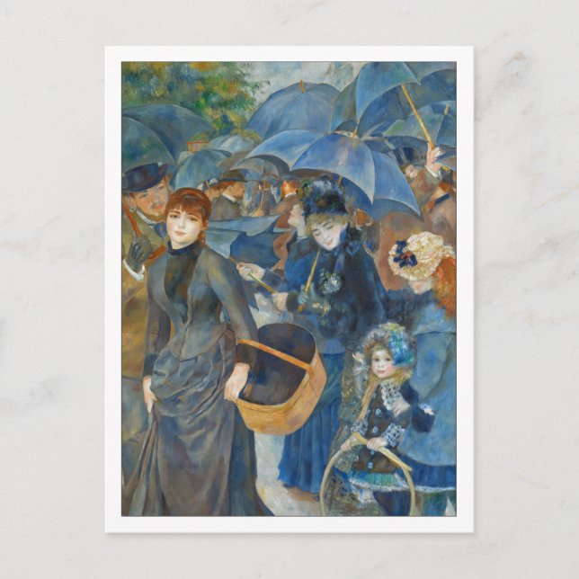 Carte Postale Les parapluies de Renoir (Devant)