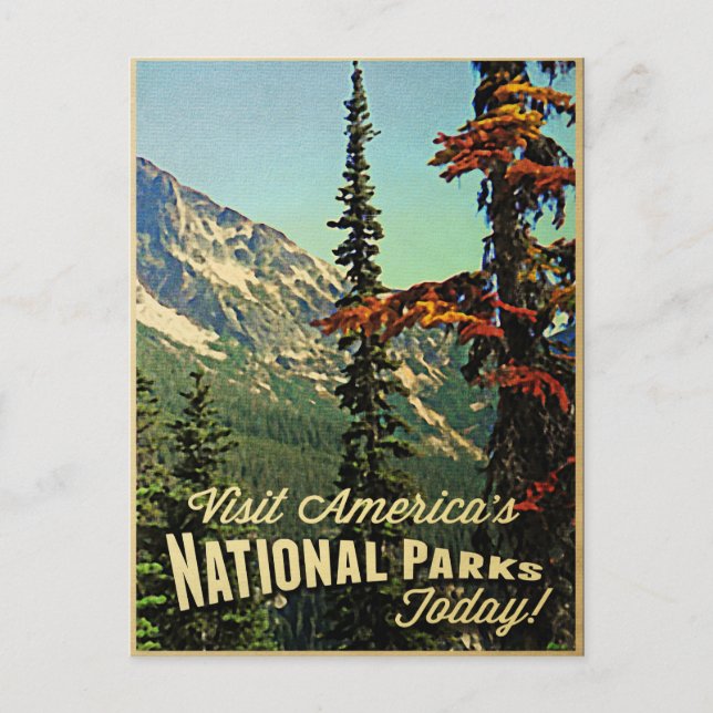 Carte Postale Les parcs nationaux américains (Devant)