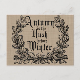 Carte Postale Les paroles de la récolte d'automne rustique