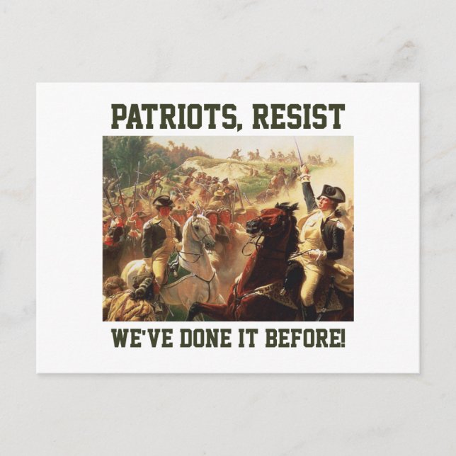 Carte Postale Les patriotes résistent aux attaques contre la dém (Devant)