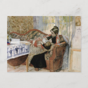 Carte Postale Les pensées d'une mère pour allaiter son bébé