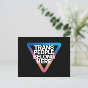 Carte Postale Les personnes trans appartiennent à la fierté des 