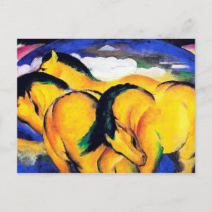 Carte Postale Les petits chevaux jaunes de Franz Marc