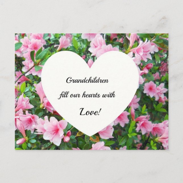 Carte Postale Les petits-enfants remplissent nos cœurs d'amour. (Devant)
