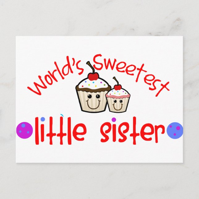 Carte Postale Les petits gâteaux les plus sucrés du monde (Devant)