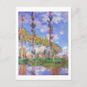 Carte Postale Les peupliers au soleil, Monet