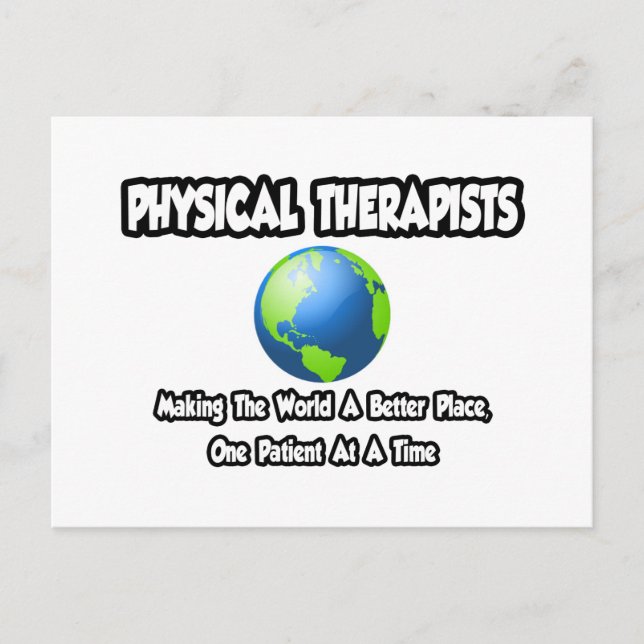 Carte Postale Les physiothérapeutes...Un monde meilleur (Devant)