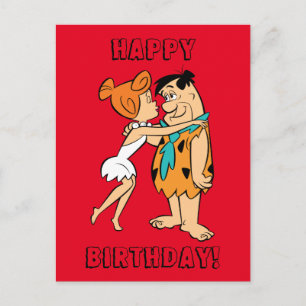 Carte Postale Les Pierrafeu   Wilma Kissing Fred