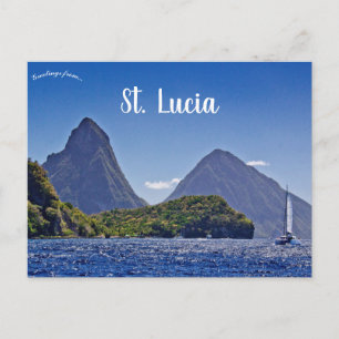 Carte Postale Les Pitons à Sainte-Lucie