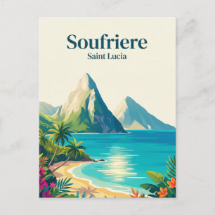 Carte Postale Les Pitons Sainte-Lucie