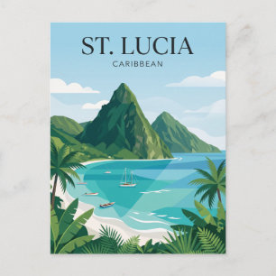 Carte Postale Les Pitons Sainte-Lucie