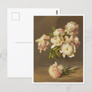 Carte Postale Les pivoines dans un vase, Charles Ethan Porter